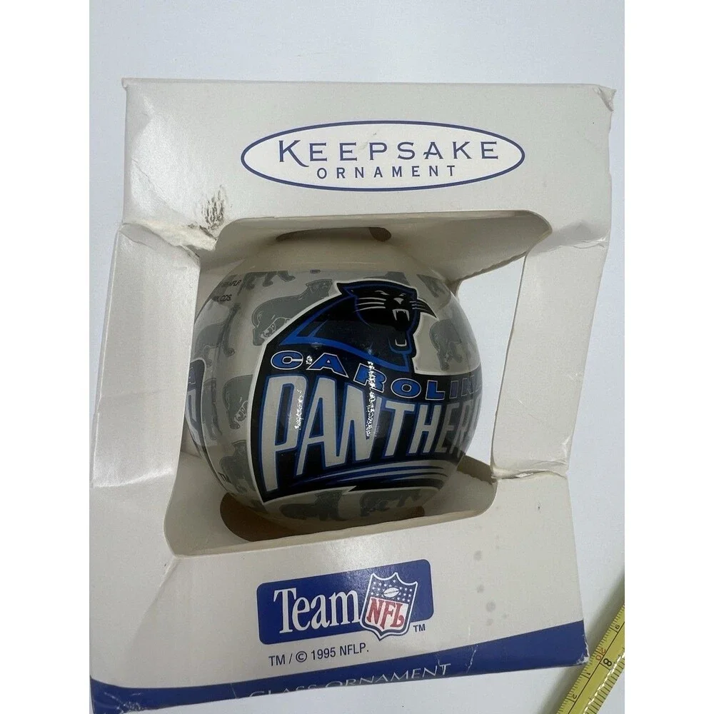 Carolina Panthers NFL Collection 1995 Hallmark Keepsake Glass Ball Ornament
